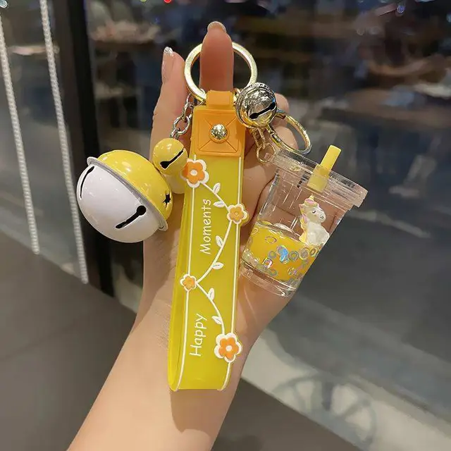 Cute Internet Celebrity Milky Tea Cup Car Key Ring - V97