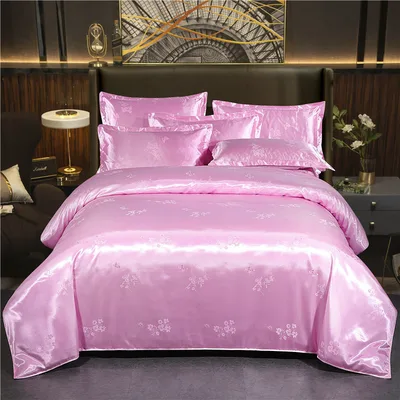 European Jacquard Quilt Cover Single And Double Silk Gold Powder Family Powder - Shop at LoveMi