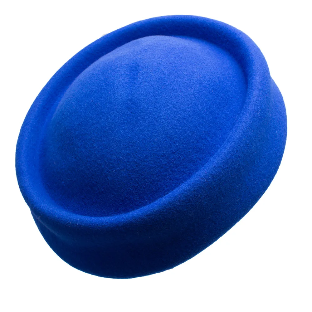 Women's Woolen European And American Original Single Top Hat - Blue