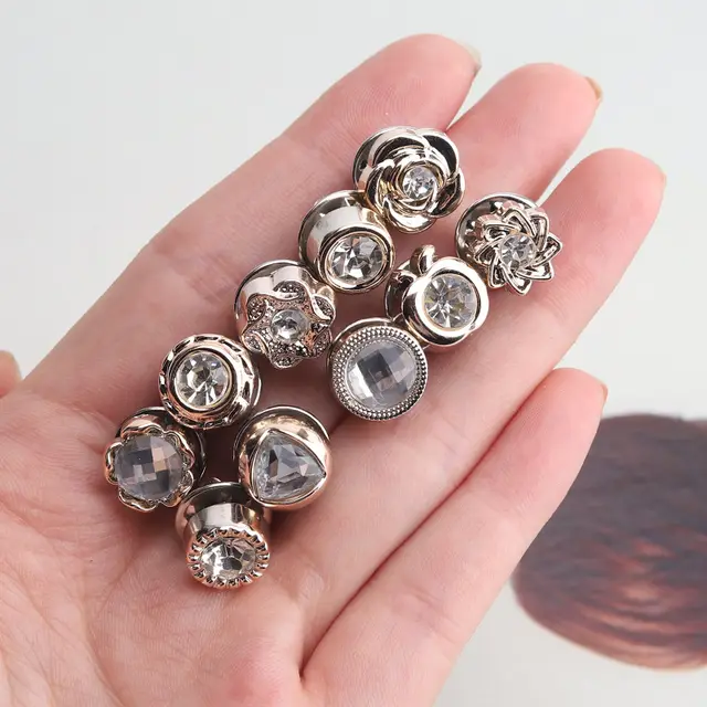 Anti glare Metal Diamond Decorative Buckle Cute Brooch - Shop at LoveMi