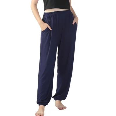 High Waist Elastic Length Plus Fat Yoga Track Pants Blue - Shop at LoveMi
