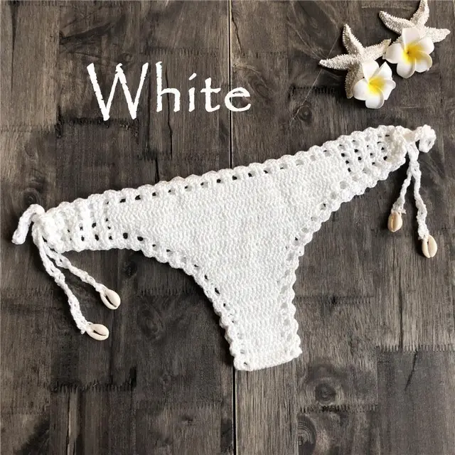 Fashion Vintage Beach Hand Crochet Panties White - Shop at LoveMi