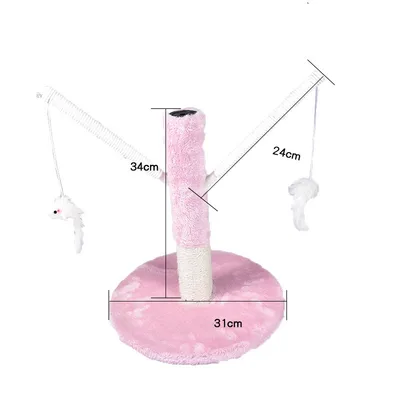 Cat Climbing Frame Litter Tree Integrated Grab 2Funny Cat Post Pink - Shop at LoveMi