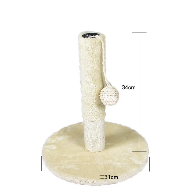Cat Climbing Frame Litter Tree Integrated Grab Funny Cat Column Apricot - Shop at LoveMi
