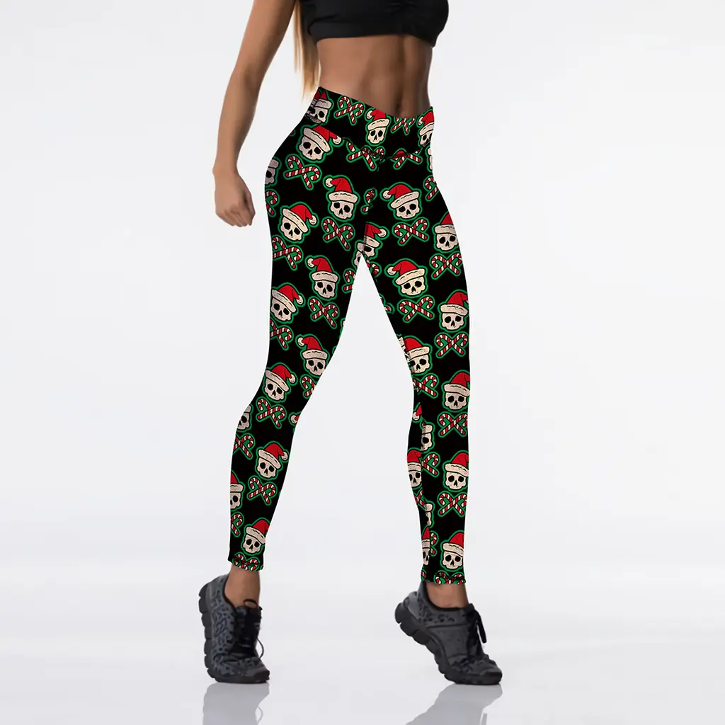 Women's Halloween Character Print Leggings - Jk1123Color