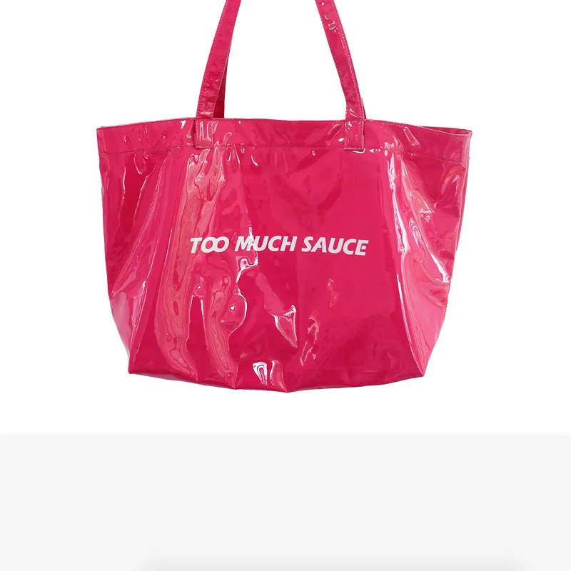 Women's Fashion Versatile Large Capacity Transparent Tote Bag - Rose