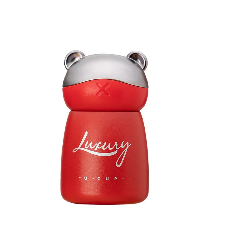 Fashion Ornament Bear Small Capacity Insulation Cup - Red