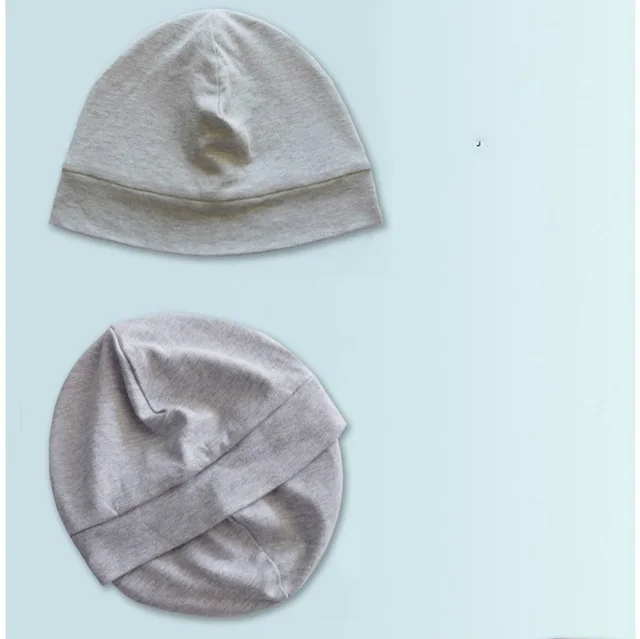 Pure Cotton Thin Summer Air Conditioning Nightcap For Home Leisure Light Grey - Shop at LoveMi