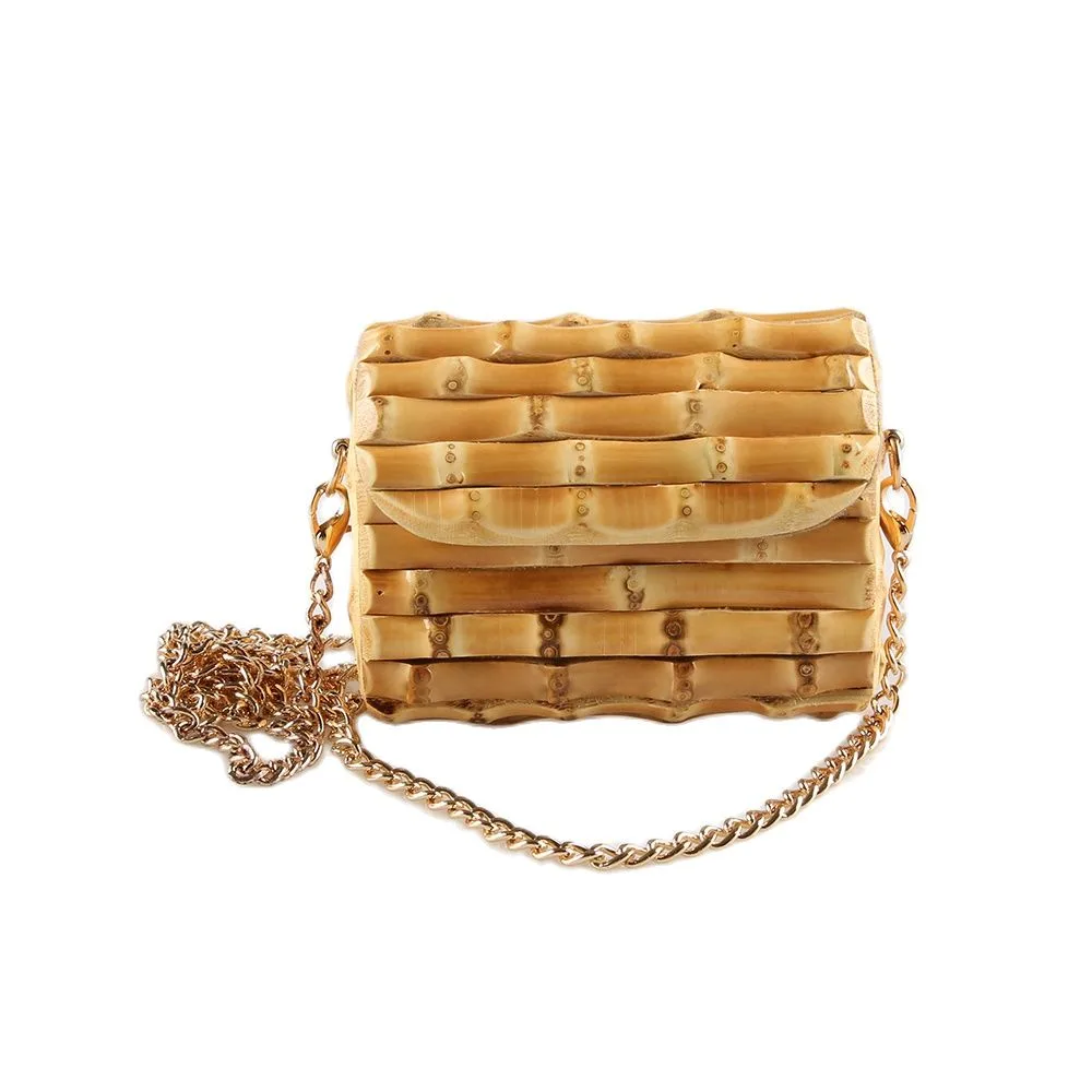 Women's Fashion Vintage Bamboo Mini Messenger Bag - Shop at LoveMi