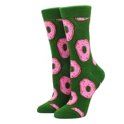Colorful Women's Cotton Round Socks Funny Banana 1 Style - Shop at LoveMi