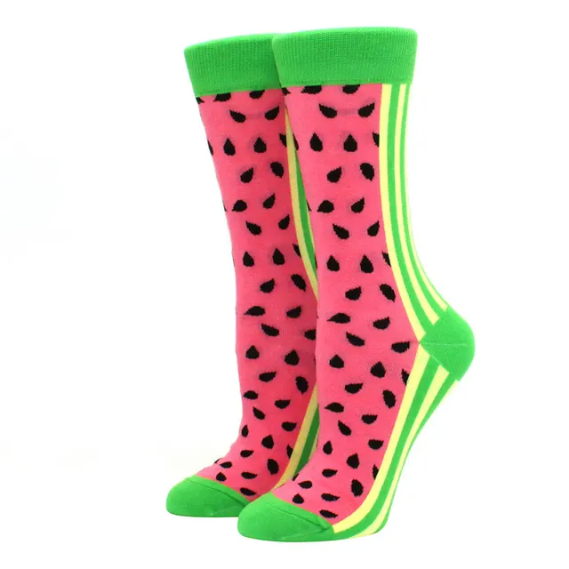 Colorful Women's Cotton Round Socks Funny Banana 25Style - Shop at LoveMi