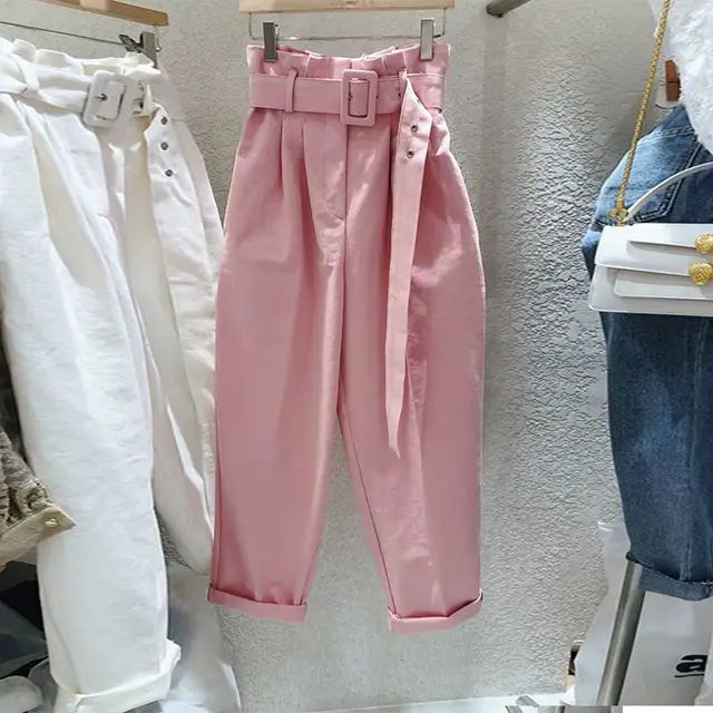 Loose And Simple Casual Pants With Temperament Pink - Shop at LoveMi