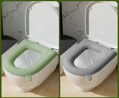 Summer Waterproof Toilet Seat Four Seasons Universal Foam Ring Grey And Green - Shop at LoveMi