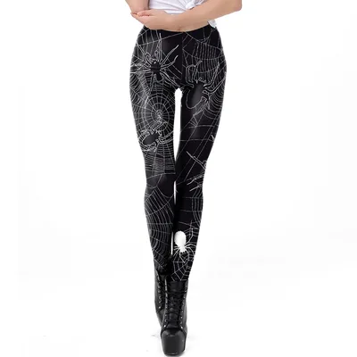 Halloween Costume Horror Ladies Skull Print Leggings 4 Style M - Shop at LoveMi