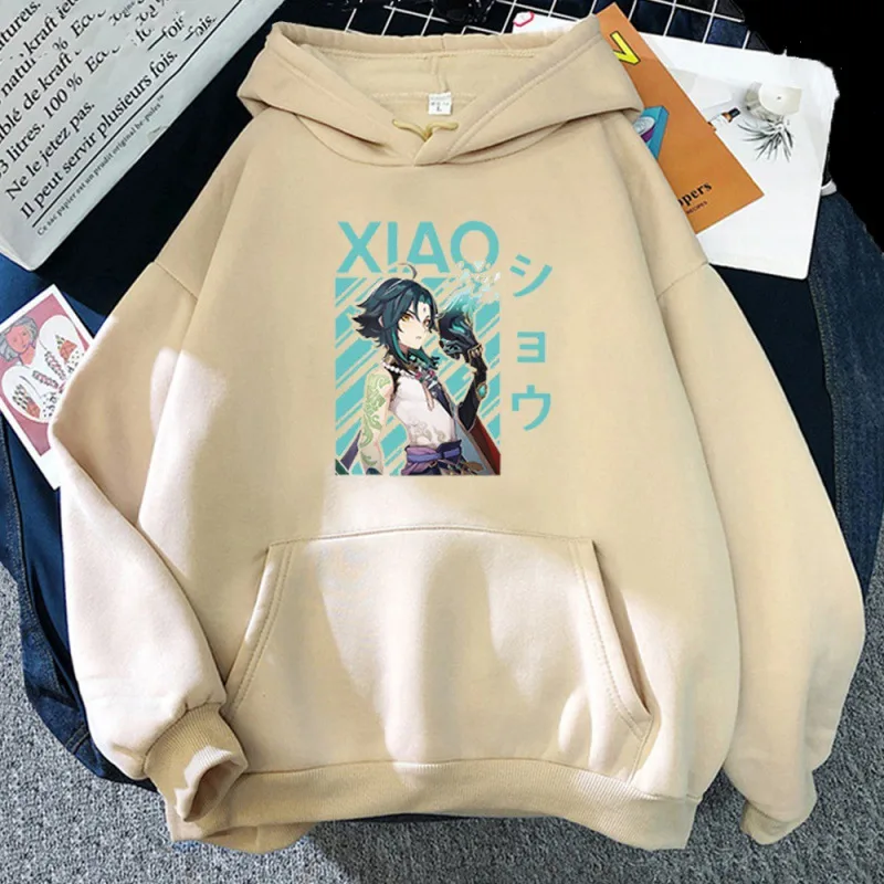 Couple Fleece Hooded Pullover Sweater - Khaki