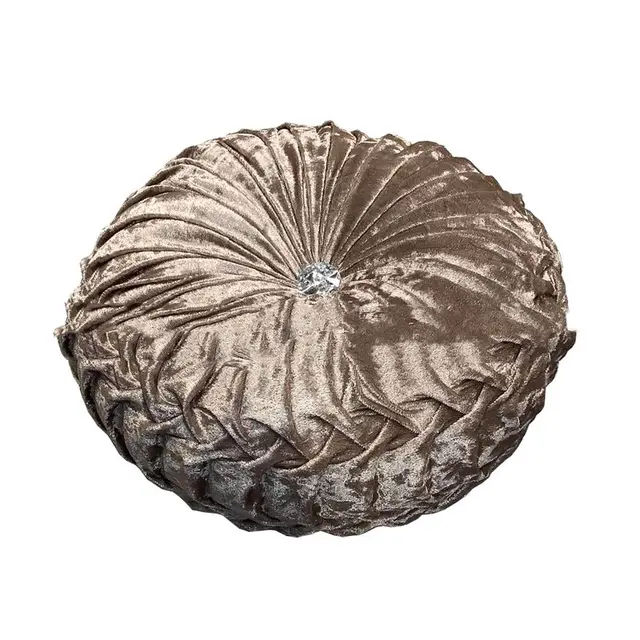 European Sofa Decoration Pumpkin Pillow Round Champagne Coffee - Shop at LoveMi