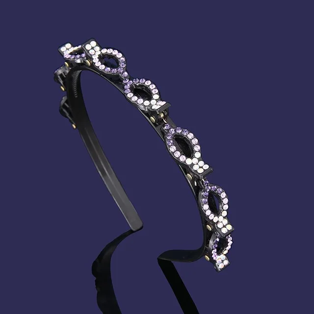 Lazy Braided Headband Hair Accessories Artifact Gradient Violet - Shop at LoveMi