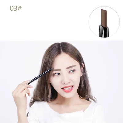 Double ended Eyebrow Pencil Waterproof Sweat proof And Non fading Light Coffee - Shop at LoveMi