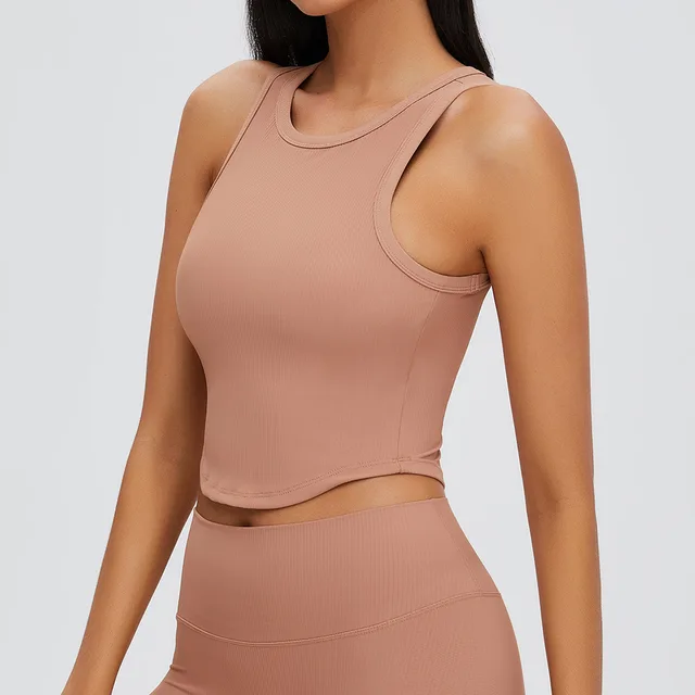 Nude Thread Fitness Shockproof Sports Bra Cocoa - Shop at LoveMi