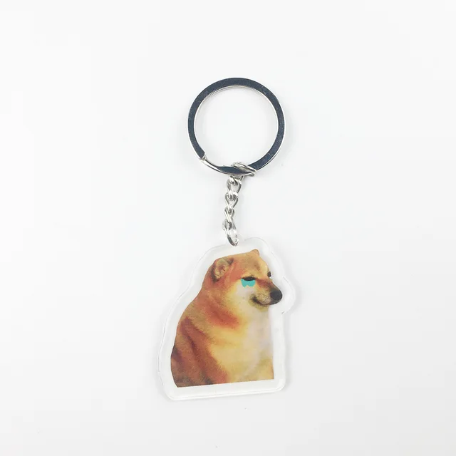 Cartoon Cute Dog Crying Acrylic Transparent Keychain Daiyu Dog Keychain - Shop at LoveMi