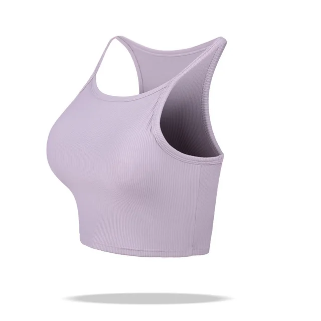 Europe And The United States New Threaded Beautiful Back Sports Underwear Thin Shoulders Violet Verbena - Shop at LoveMi