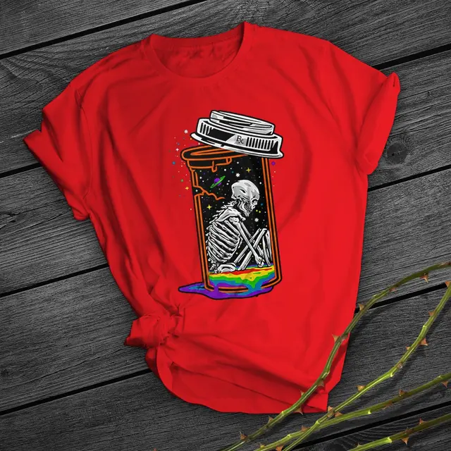 Better Days Print Summer Short Sleeves Red - Shop at LoveMi