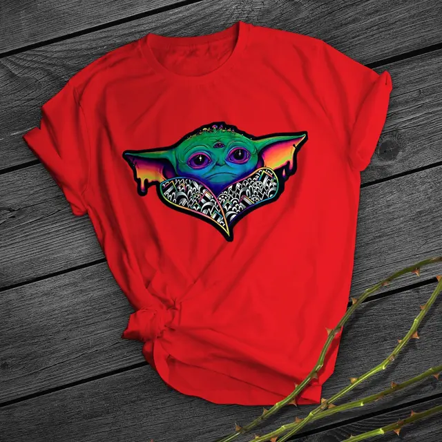 Women's Printed Short Sleeve Shirt Red - Shop at LoveMi