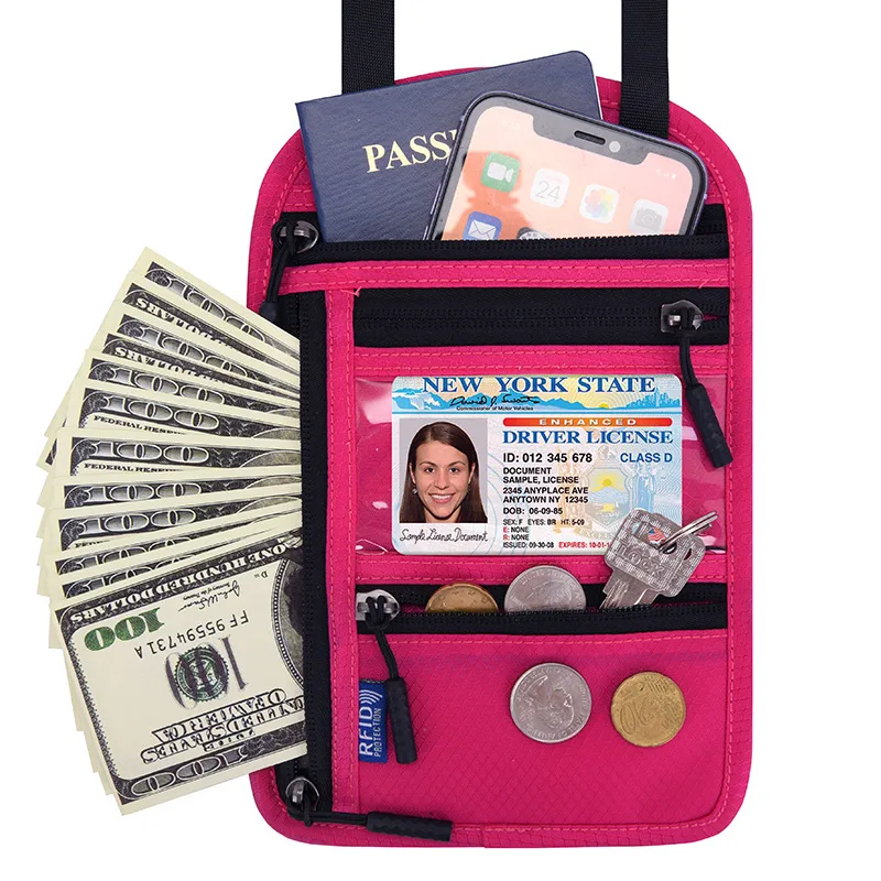 Nylon Crossbody One Shoulder Multifunctional Document Storage Bag Rose - Shop at LoveMi