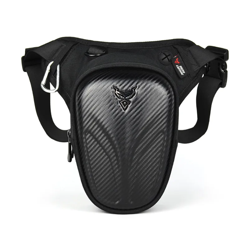 Motorcycle Multifunctional Riding Waist Bag Messenger - Carbon Fibre Pattern