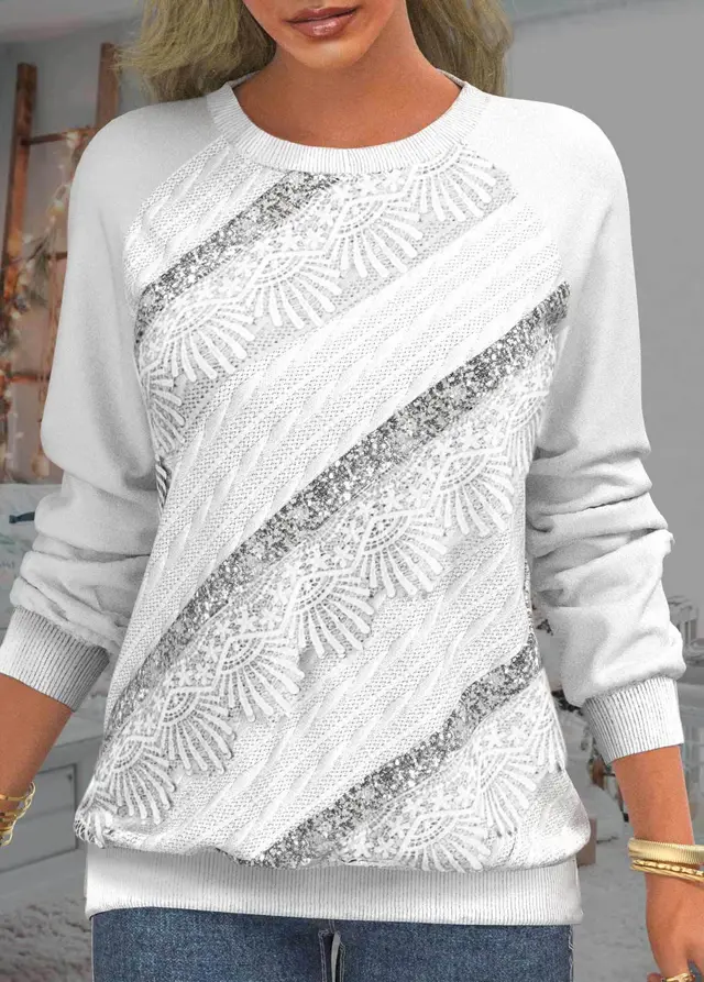 Women's Tie Dye Print Crew Neck Raglan Casual Loose Sweatshirt Element8 - Shop at LoveMi