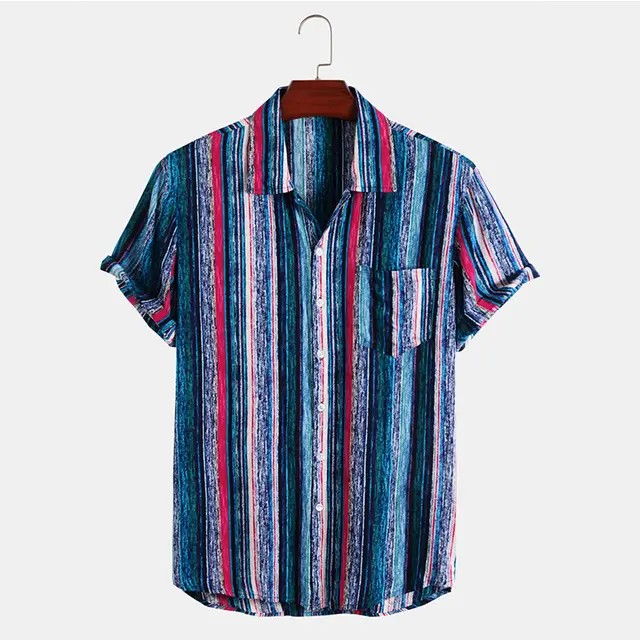 Men's Large Size Loose Wide Sleeve Shirt Photo Color - Shop at LoveMi