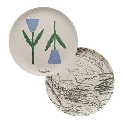 Artist Bamboo Fiber Dinner Plate Picnic Camping 2Pcs Set - Shop at LoveMi