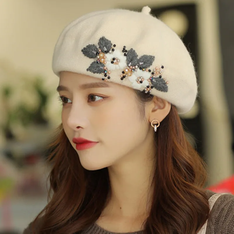 Korean Style All match Warm Wool Hooded Hat Beige - Shop at LoveMi