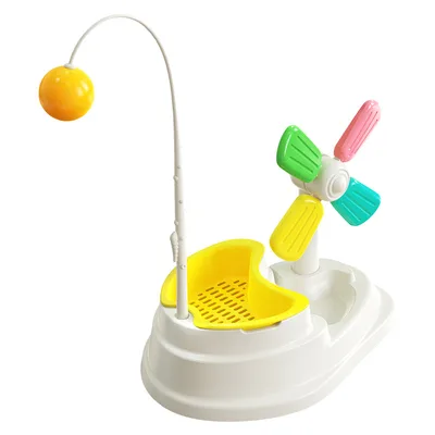 Windmill Funny Cat Stick Toy Desktop Grass Box Pet Toys Yellow - Shop at LoveMi