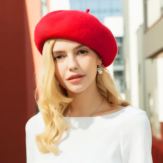 Thickened And Plush Enlarged Hood Elastic Sweatband Beret Red - Shop at LoveMi