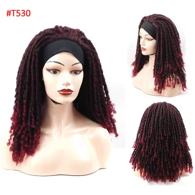 Ribbon Long Curly Crochet Hair Wig Head Cover T530 - Shop at LoveMi