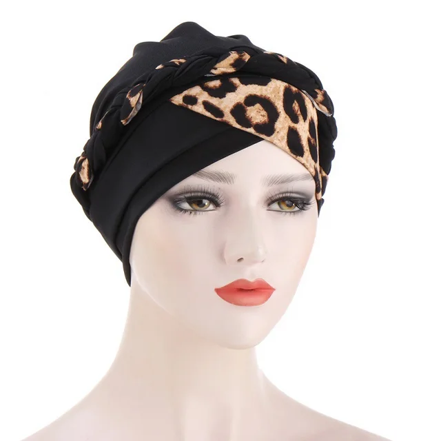 New Leopard Print Patchwork Bandana Hat Leopard Print - Shop at LoveMi