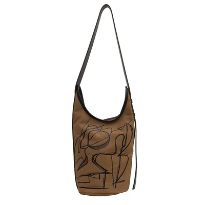 Casual Canvas Embroidered Shoulder Bag Fashion Red - Shop at LoveMi