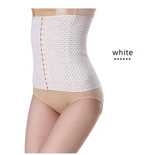 S-9XL Waist Trainer Body Shapewear Women Slimming Shaper - White