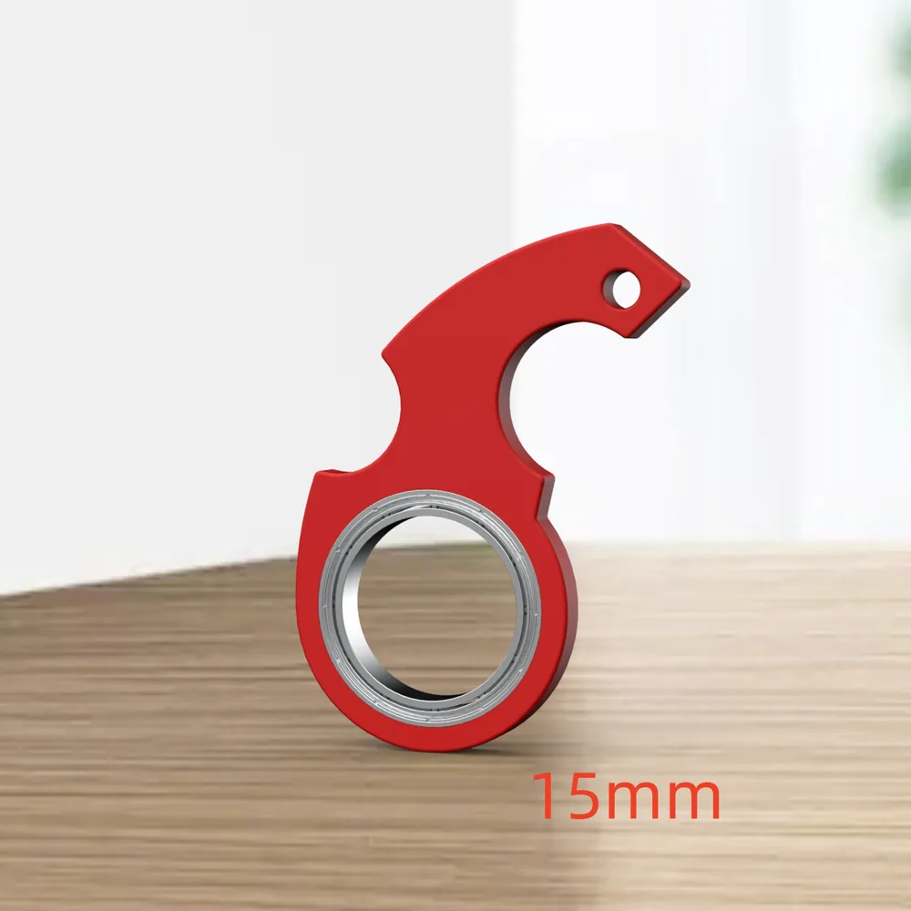 Creative Fidget Spinner Toy Keychain Hand Spinner Anti-Anxiety Toy Relieves Stress Finger Spinner Keychain Bottle Opener Kids Toy - Red