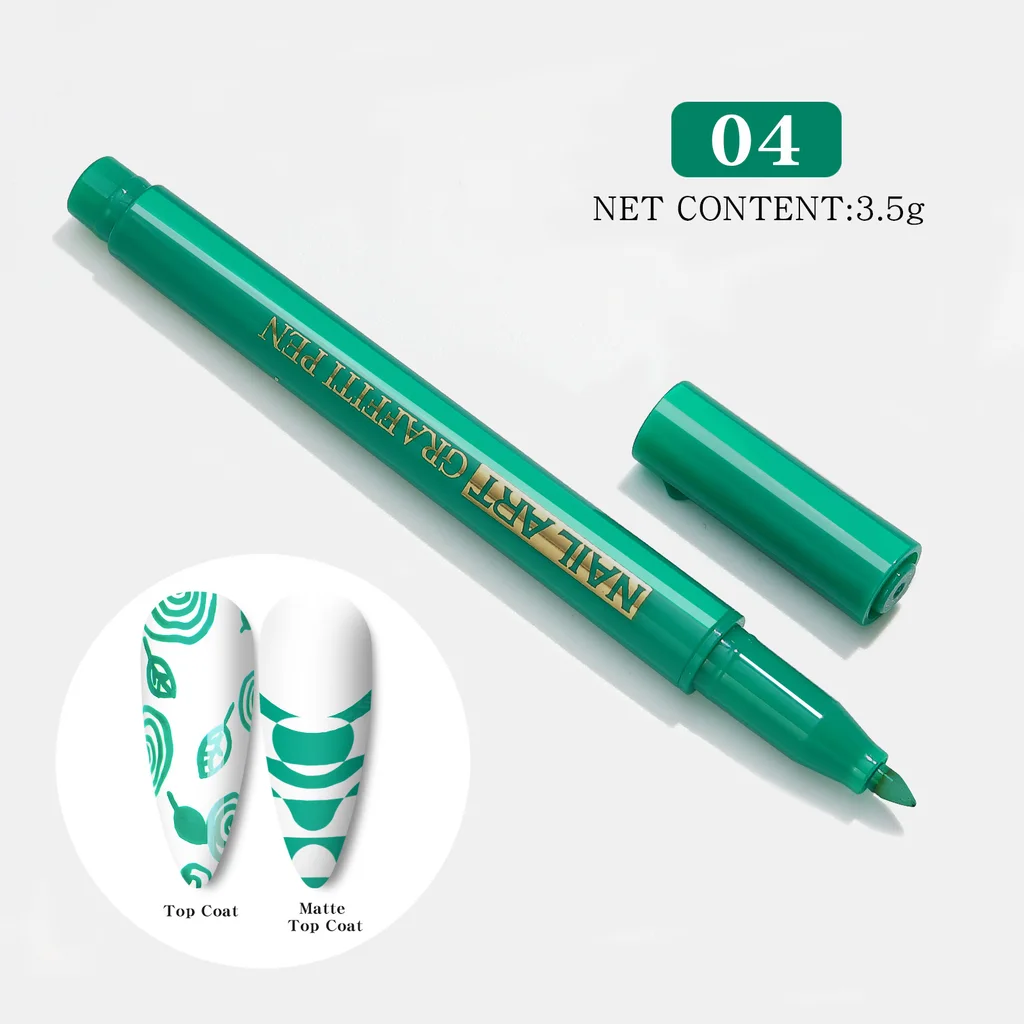Nail Art Painting Smearing Nail Point Flower Hook Line Pen One Step Glue - 4 Style