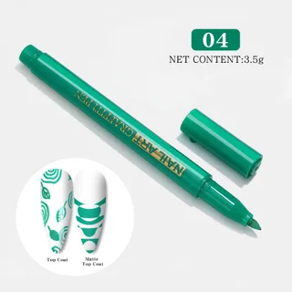 Nail Art Painting Smearing Nail Point Flower Hook Line Pen One Step Glue - 4 Style