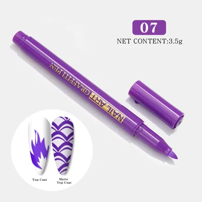 Nail Art Painting Smearing Nail Point Flower Hook Line Pen One Step Glue 7 Style - Shop at LoveMi
