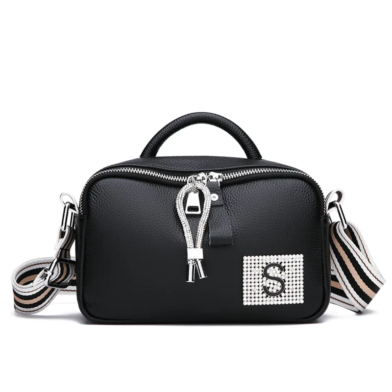 Women's New Small Square Toe Layer Cowhide Black - Shop at LoveMi