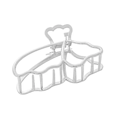Elegant Tiara Butterfly Grab Clip Hollow Ponytail Silver - Shop at LoveMi