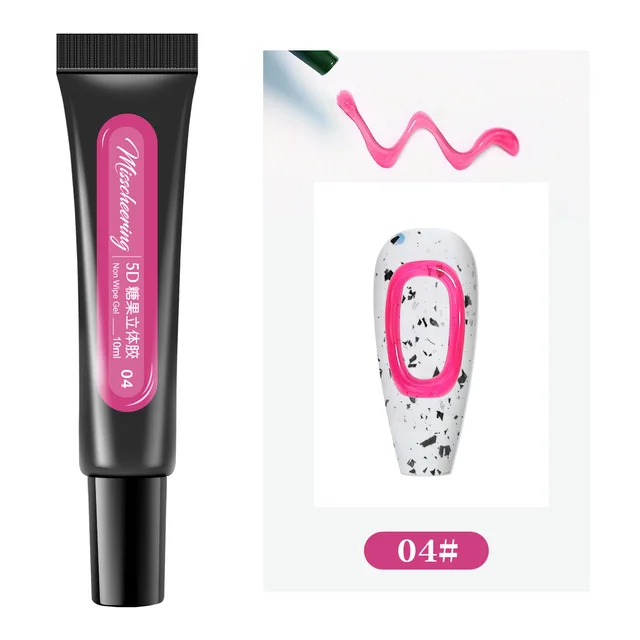 5D Hose Stereoscopic Nail Polish Candy Macaron Jelly Leave In Gel 4 Style - Shop at LoveMi