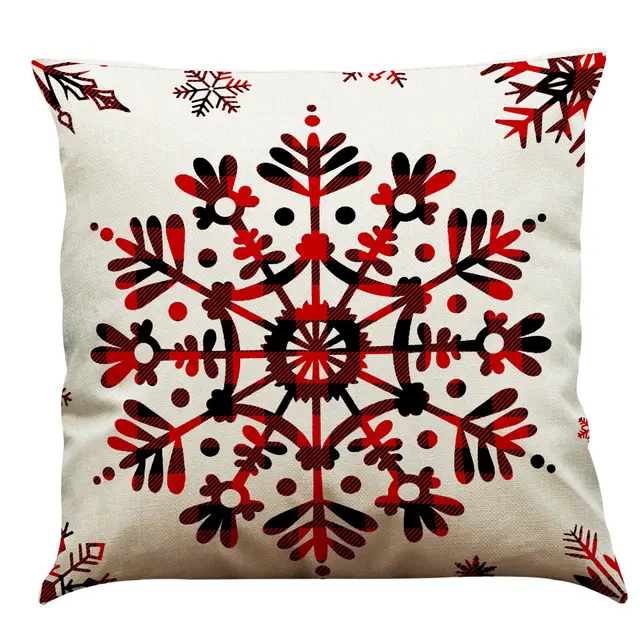 Christmas Cotton Linen Sofa Car Cushion Pillowcase W - Shop at LoveMi