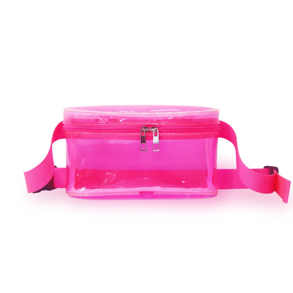 Candy Color Ladies Waist Bag Laser Transparent Rose - Shop at LoveMi