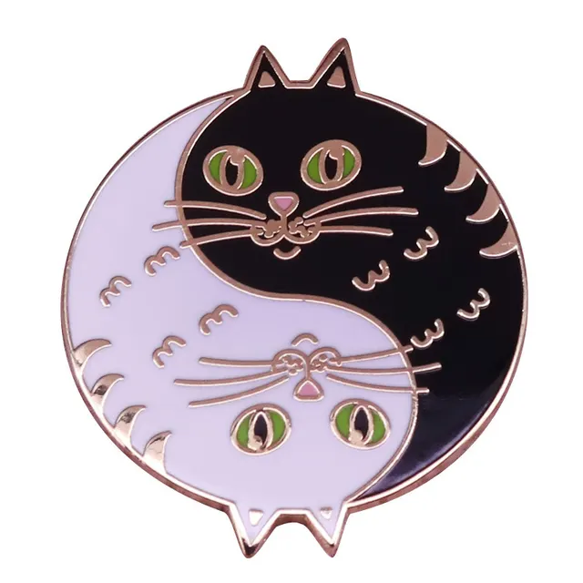 Creative Girlfriends Clothes Decoration Pin Cute Brooch Black And White - Shop at LoveMi
