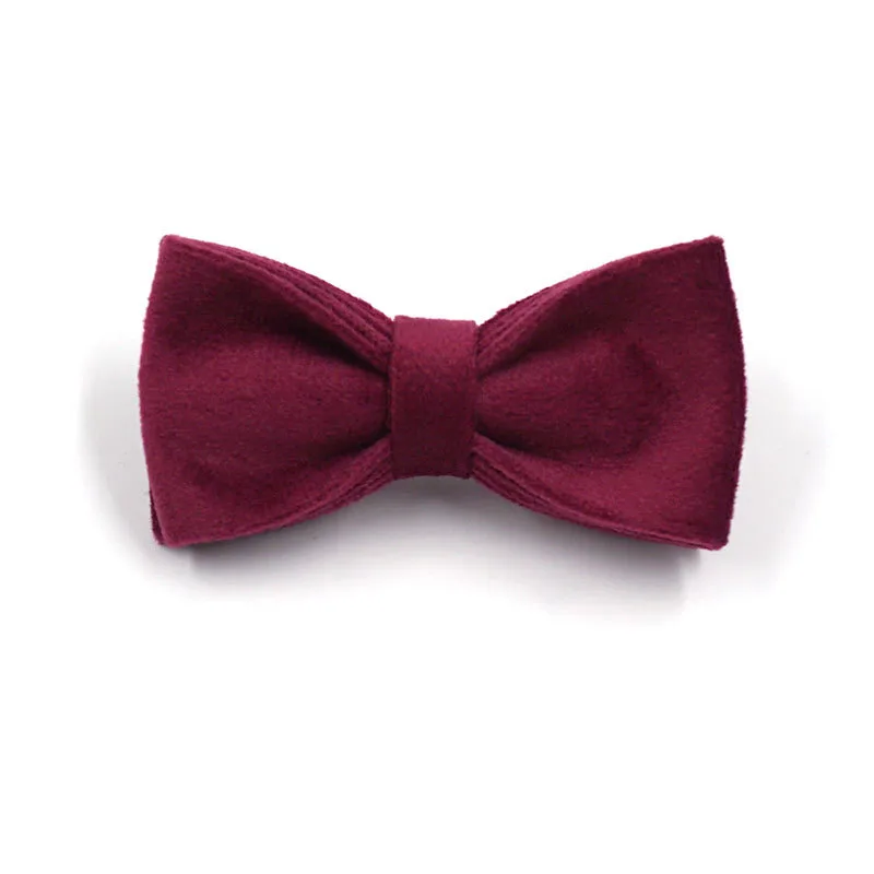 Soft Burgundy Velvet Pet Collar Dog Collar Bow - Shop at LoveMi